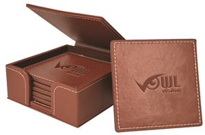 Picture of Set of 6 Leather coasters