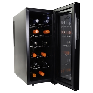 Picture of Koolatron 12 Bottle Wine Cooler, Black, Thermoelectric Wine Fridge, 1 cu. ft. (28L), Freestanding Wine Cellar