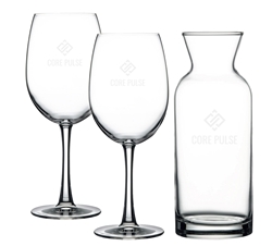 Picture of Lyric Carafe & Durham Stems Set - Etched