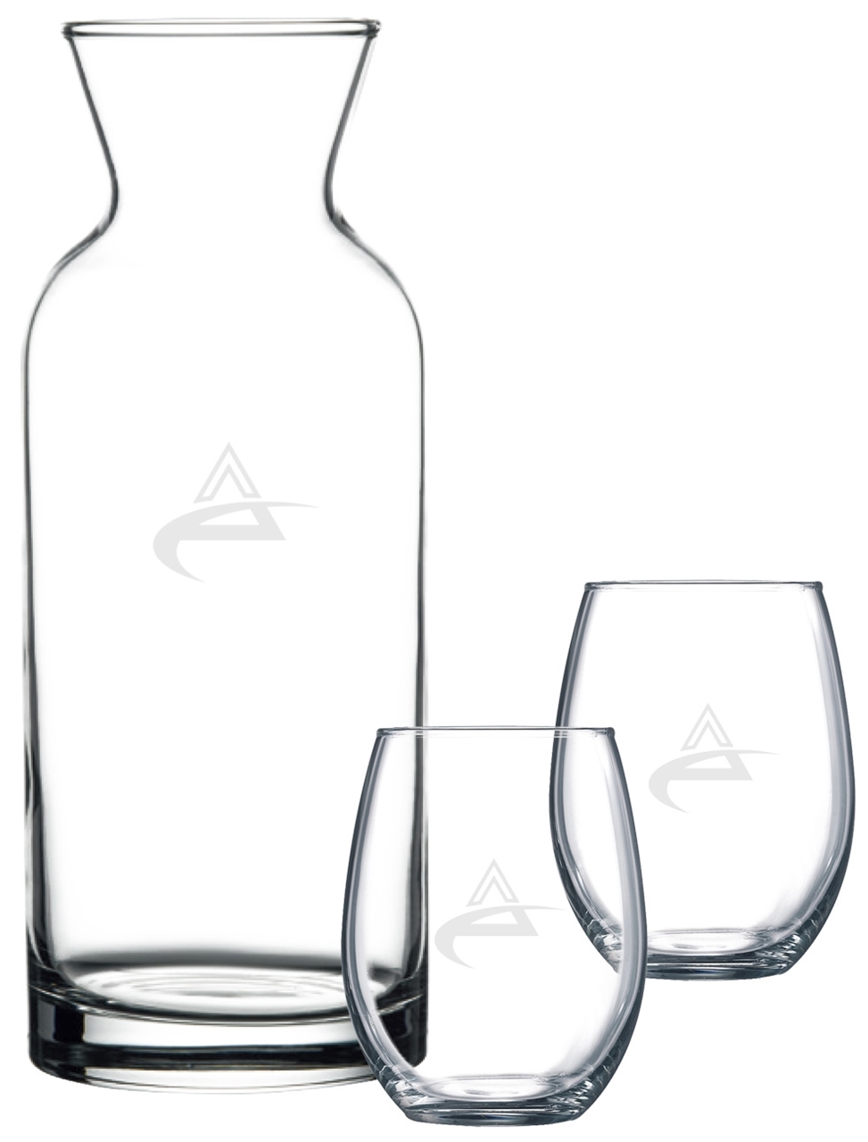 Picture of Lyric Carafe & 15oz Veranda set - Etched