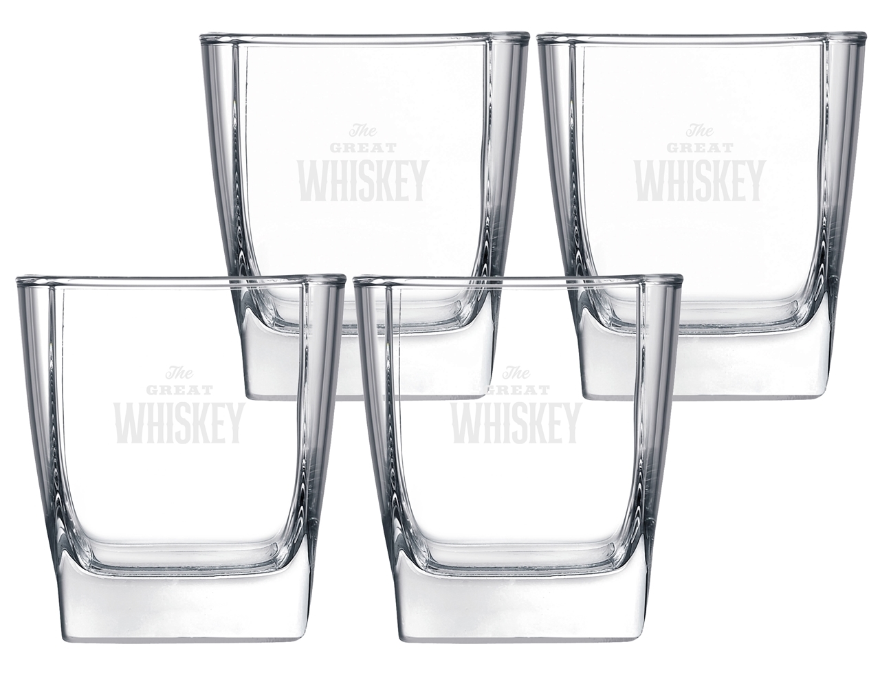 Picture of Square Mini 10.5oz / Set of 4 - Etched
