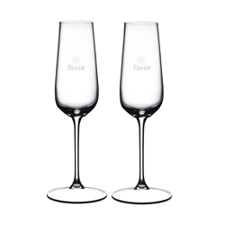 Picture of Grape Champagne Flute 8.5oz / Set of 2 - Etched