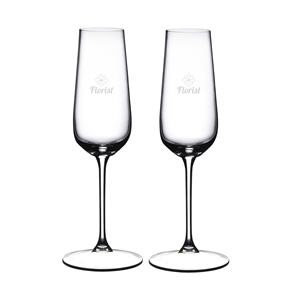 Picture of Grape Champagne Flute 8.5oz / Set of 2 - Etched
