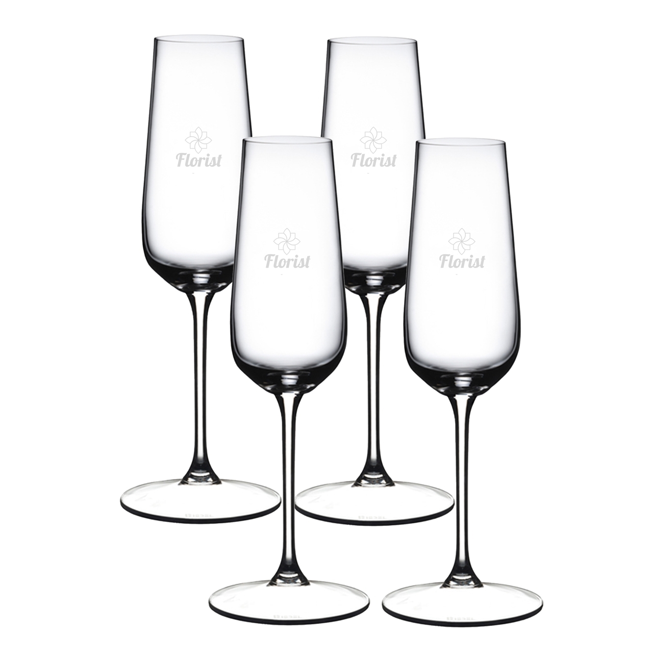 Picture of Grape Champagne Flute 8.5oz / Set of 4 - Etched