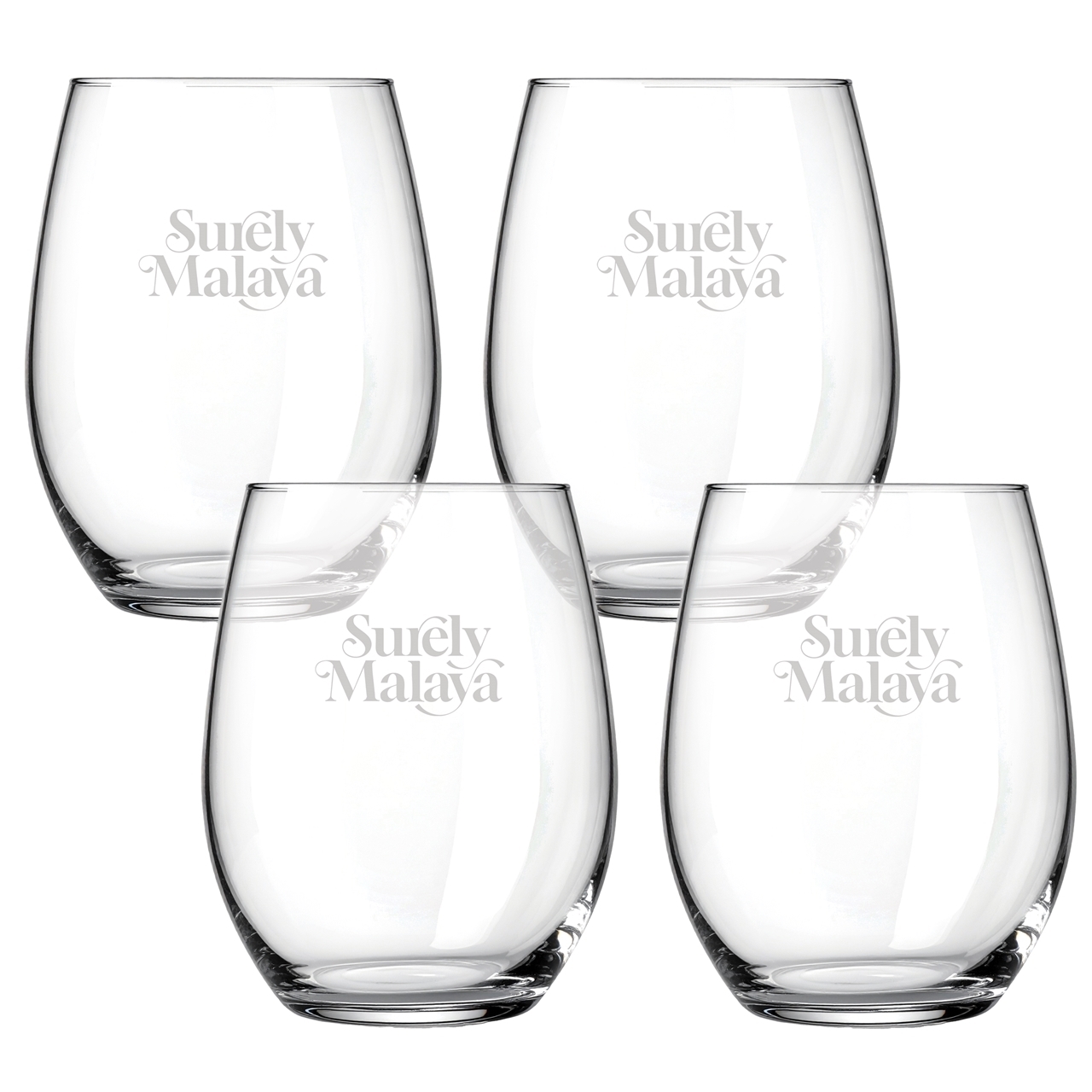 Picture of Blossom 14.75oz / Set of 4 - Etched