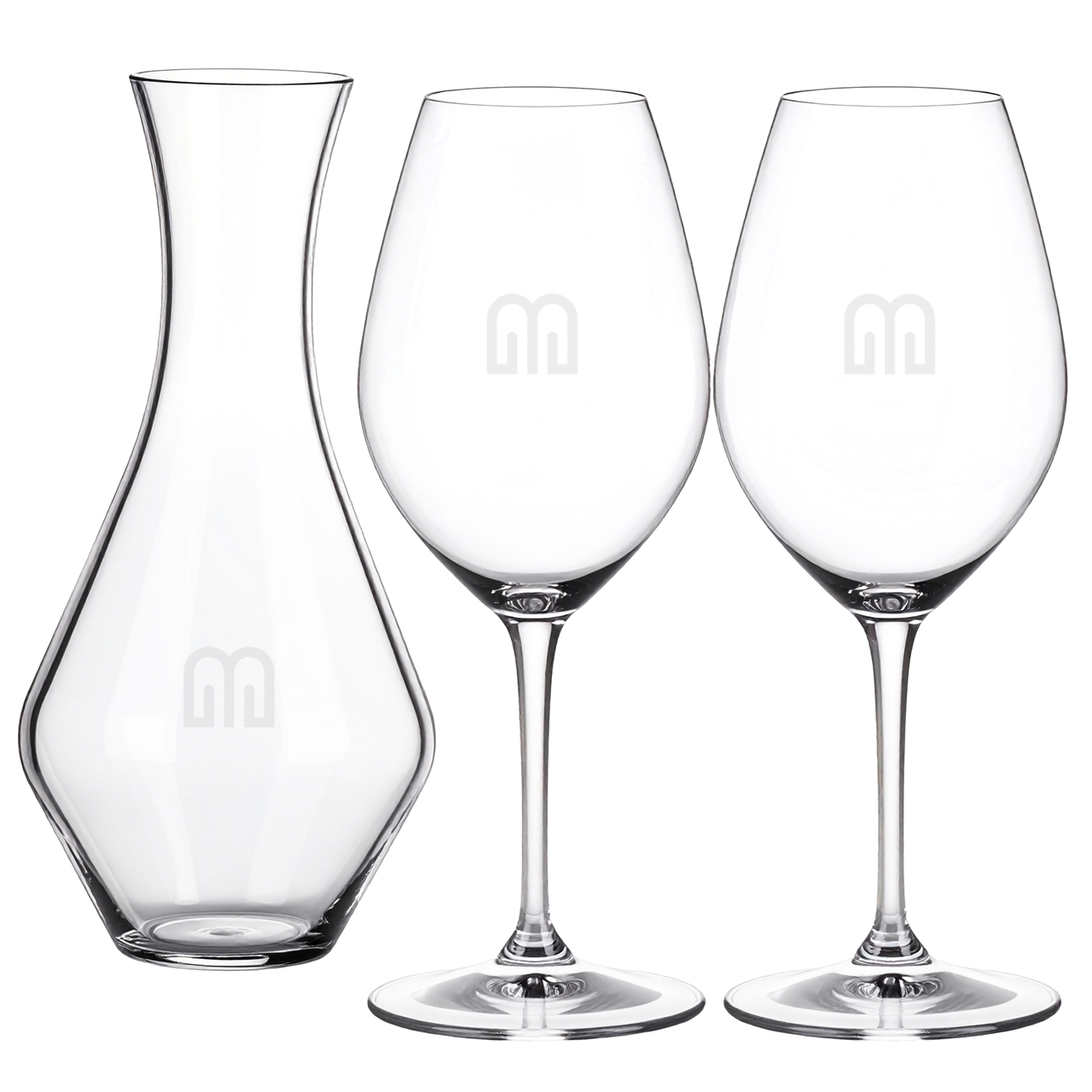 Picture of Merlot Decanter & Ouveurture 002 Set - Etched