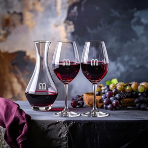 Picture of Merlot Decanter & Ouveurture 002 Set - Etched