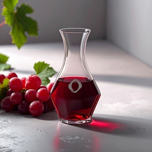 Picture of Merlot Mini Decanter with Pour Aids 13.5oz - Etched