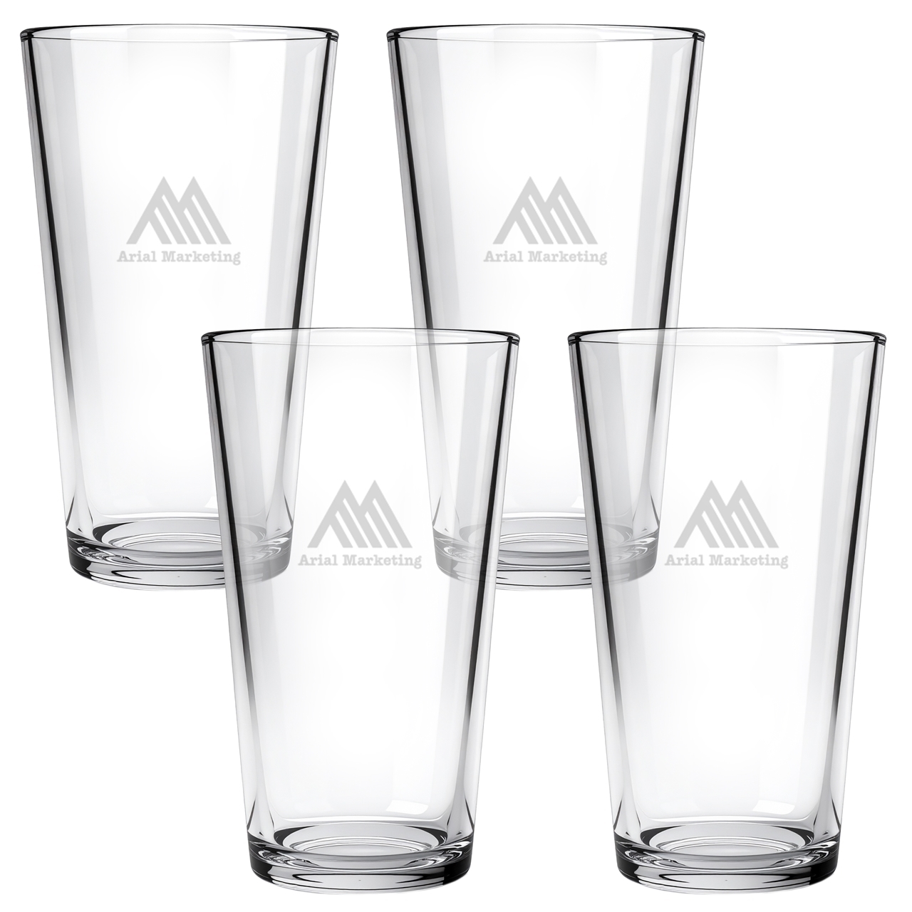 Picture of Vista Heavy Base Mixing Glass 20oz / Set of 4 - Etched