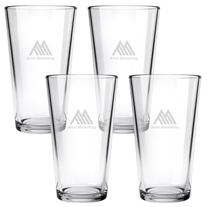 Picture of Vista Heavy Base Mixing Glass 20oz / Set of 4 - Etched