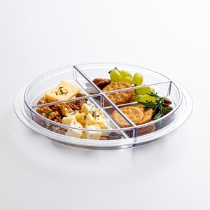 Picture of Round Serving Tray with inserts (undecorated)