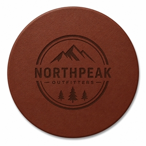 Picture of Single Leather Coasters 3.5" x 3.5"