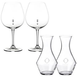Picture of Mini Decanter & Old World Pinot Noir Set - Etched