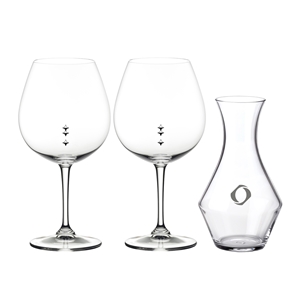 Picture of Mini Decanter & Old World Pinot Noir Set - Etched