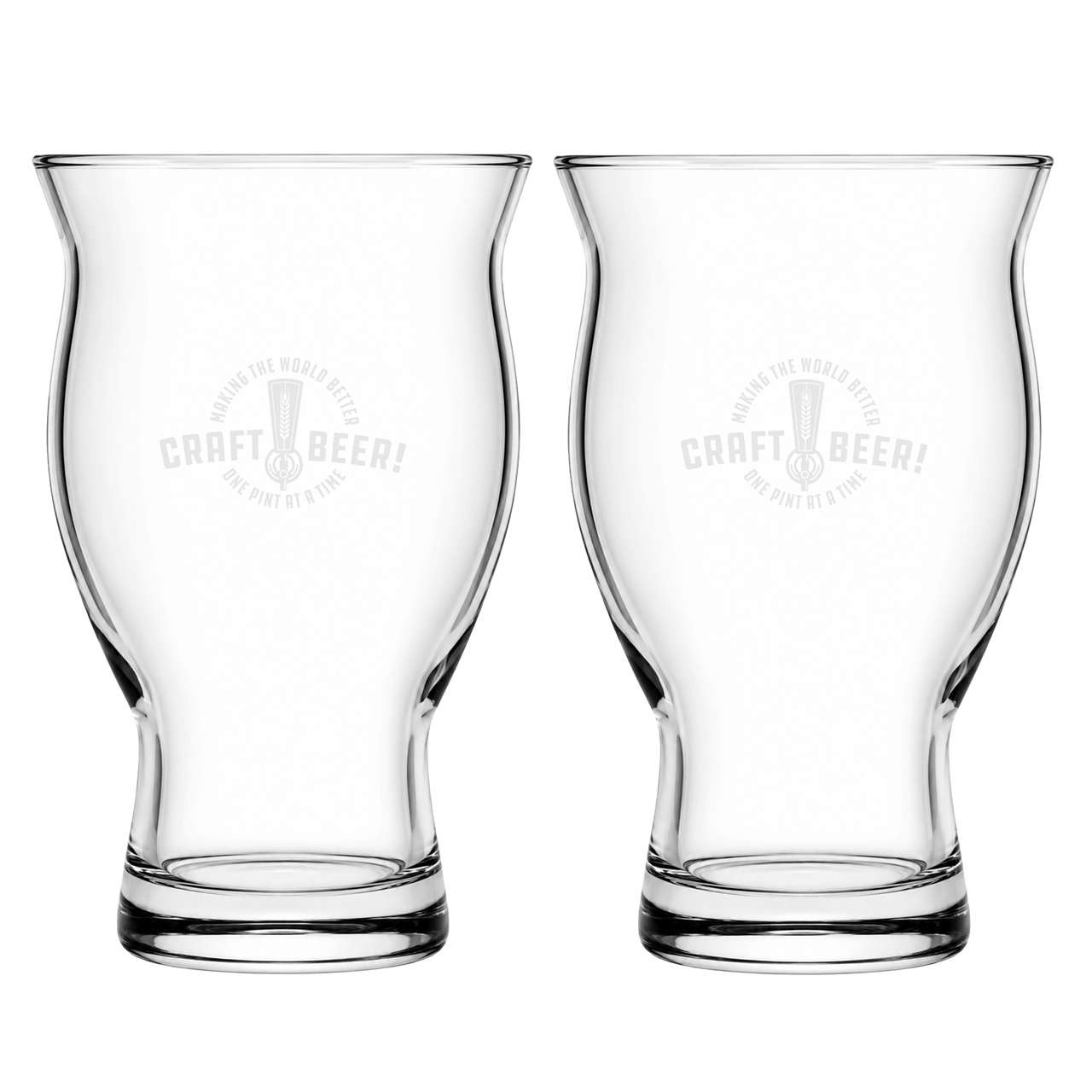 Picture of Halle 16.75oz stacking craft pilsner / Set of 2 - Etched