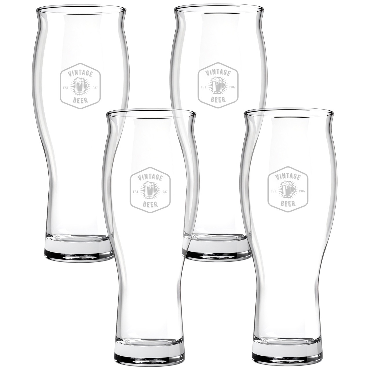 Picture of Bree 20oz Tall Pilsner | Set of 2 - Etched