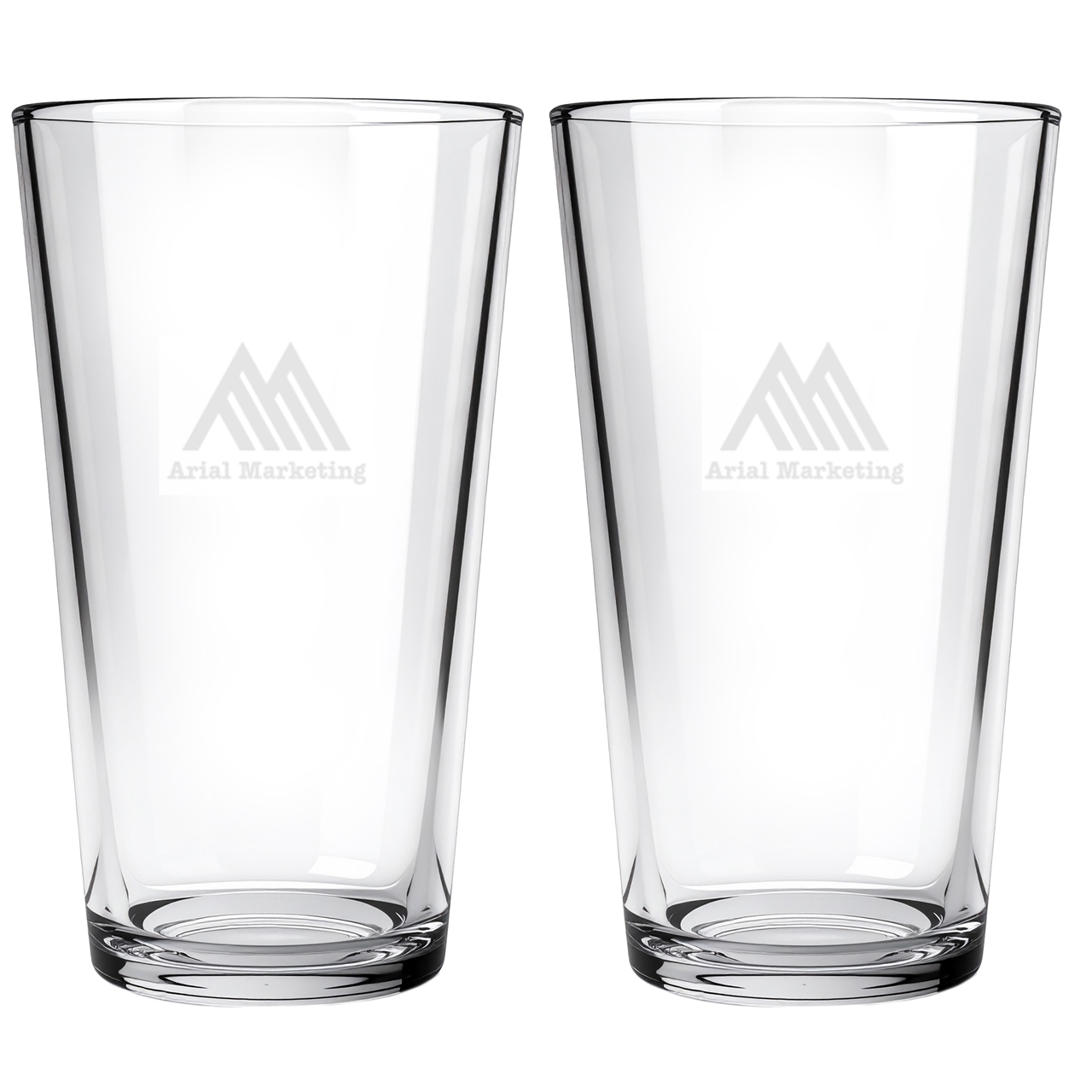 Picture of Vista Heavy Base Mixing Glass 20oz / Set of 2 - Etched