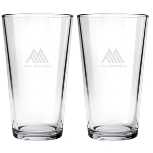Picture of Vista Heavy Base Mixing Glass 20oz / Set of 2 - Etched