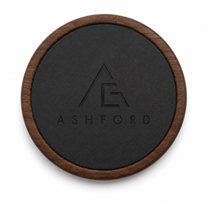 Picture of Wood & Leather Coasters 3.75" x 3.75"