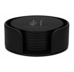 Picture of Set of 4 Leather Coasters with Stitched Edge