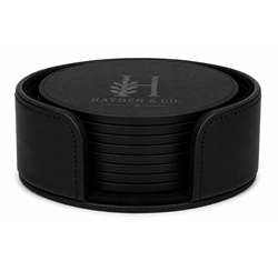Picture of Set of 8 Leather Coasters