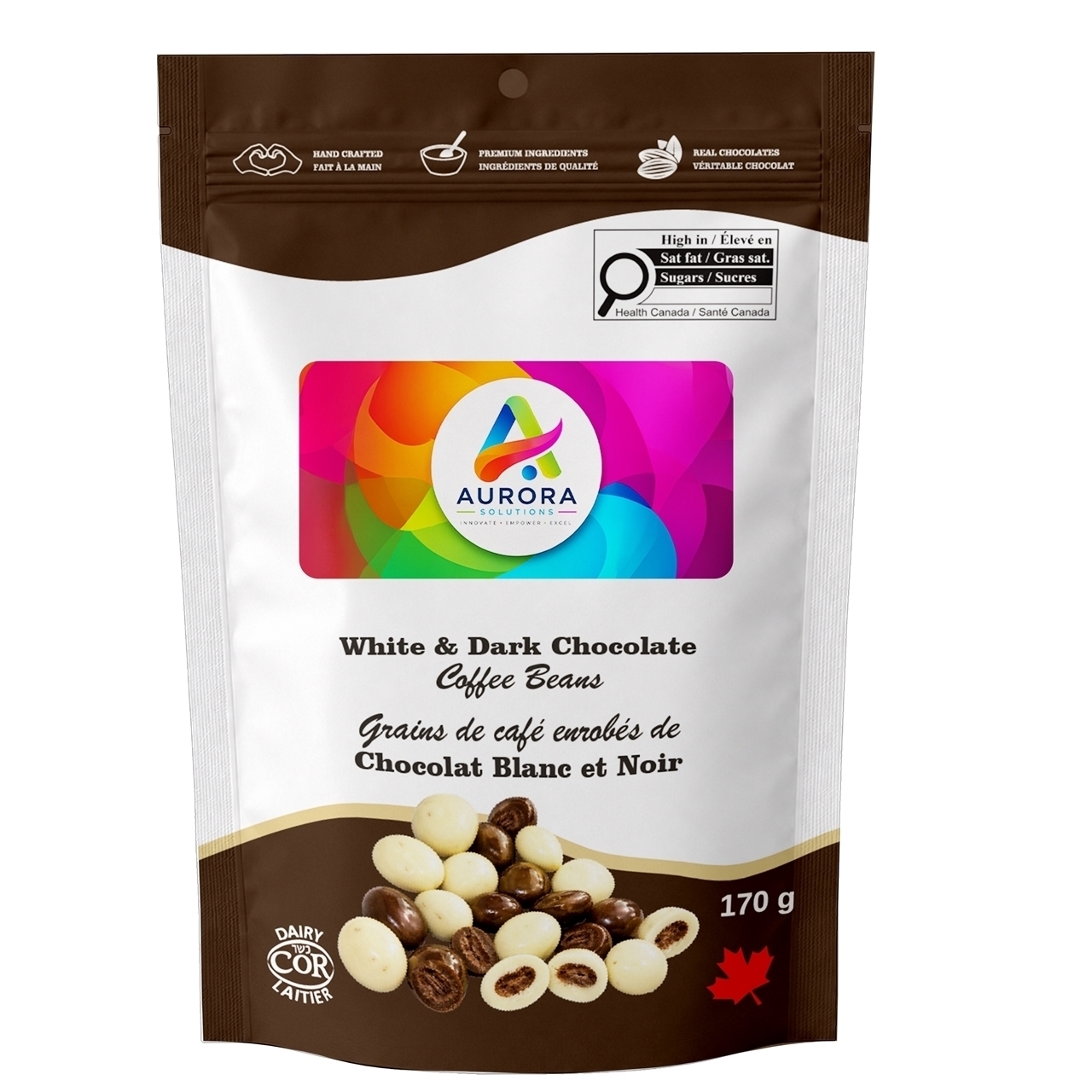 Picture of Dark & White Chocolate Coffee Beans