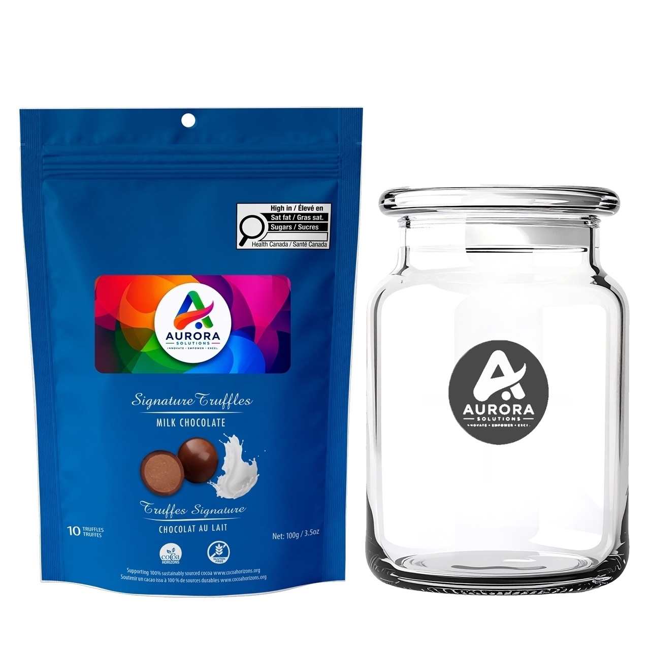 Picture of Candy Jar with Milk Chocolate Signature Truffles
