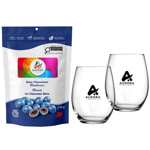 Picture of Blossom Stemless Glass Set with Milk Chocolate Signature Truffles