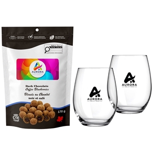 Picture of Blossom Stemless Glass Set with Milk Chocolate Signature Truffles