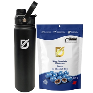Picture of Lucania 24oz Bottle with Milk Dark and White Chocolate Coffee Beans