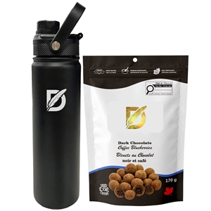 Picture of Lucania 24oz Bottle with Milk Dark and White Chocolate Coffee Beans