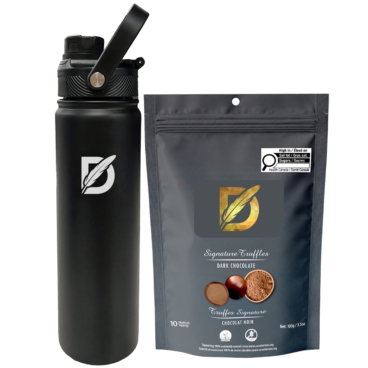 Picture of Lucania 24oz Bottle with Dark Chocolate Signature Truffles