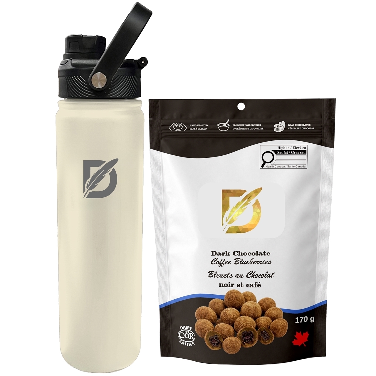 Picture of Lucania 24oz Bottle with Dark Chocolate Coffee Blueberries