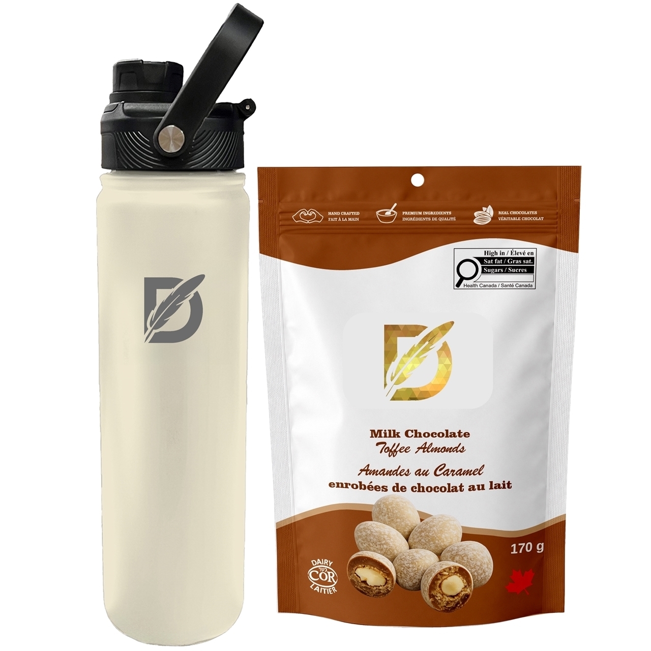 Picture of Lucania 24oz Bottle with Milk Chocolate Toffee Almonds