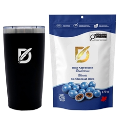 Picture of Sip N Snack Traveller Set with Blue Chocolate Blueberries
