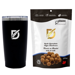 Picture of Sip N Snack Traveller Set with Milk Chocolate Toffee Almonds
