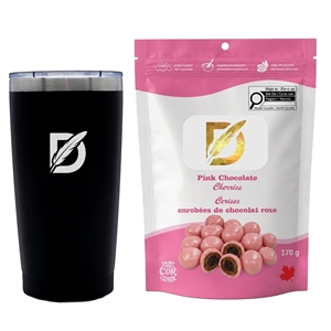 Picture of Sip N Snack Traveller Set with Milk Chocolate Toffee Almonds