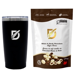 Picture of Sip N Snack Traveller Set with Milk Dark and White Chocolate Coffee Beans