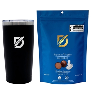 Picture of Sip N Snack Traveller Set with Milk Chocolate Toffee Almonds