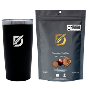 Picture of Sip N Snack Traveller Set with Milk Chocolate Toffee Almonds