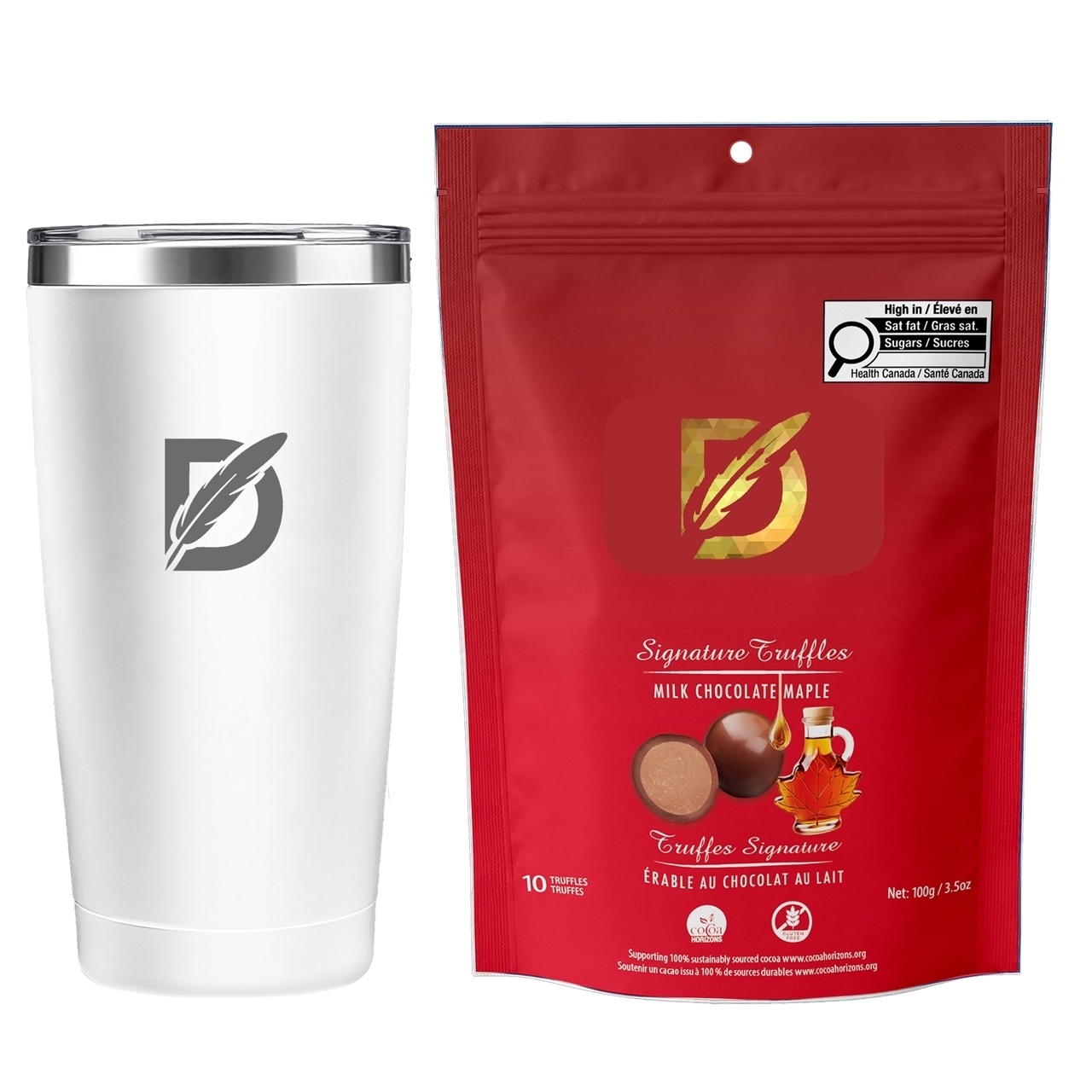 Picture of Sip N Snack Traveller Set with Milk Chocolate Caramel Signature Truffles