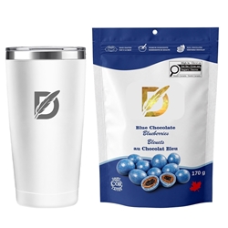 Picture of Sip N Snack Traveller Set with Blue Chocolate Blueberries