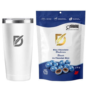 Picture of Sip N Snack Traveller Set with Milk Chocolate Toffee Almonds