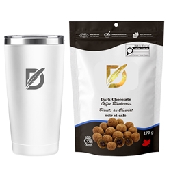 Picture of Sip N Snack Traveller Set with Dark Chocolate Coffee Blueberries