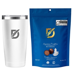 Picture of Sip N Snack Traveller Set with Milk Chocolate Toffee Almonds