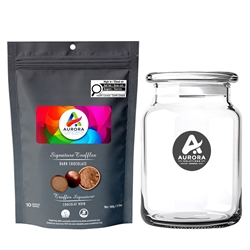 Picture of Candy Jar with Dark Chocolate Signature Truffles