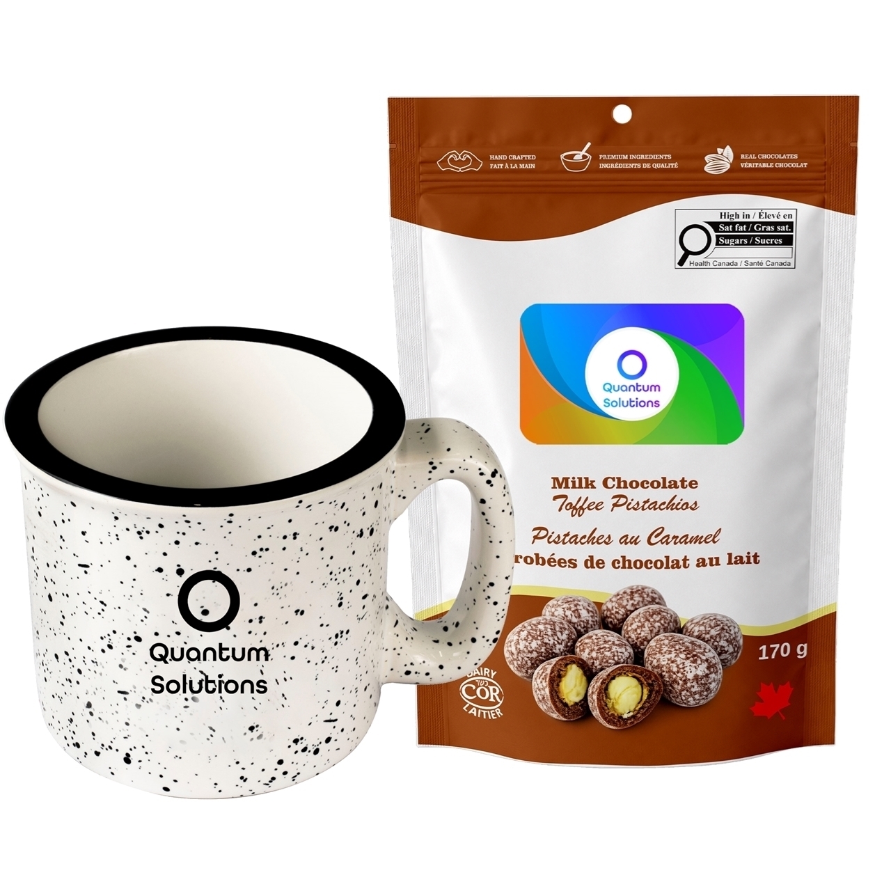 Picture of Camper 15oz Ceramic Mug with Milk Chocolate Toffee Pistachios