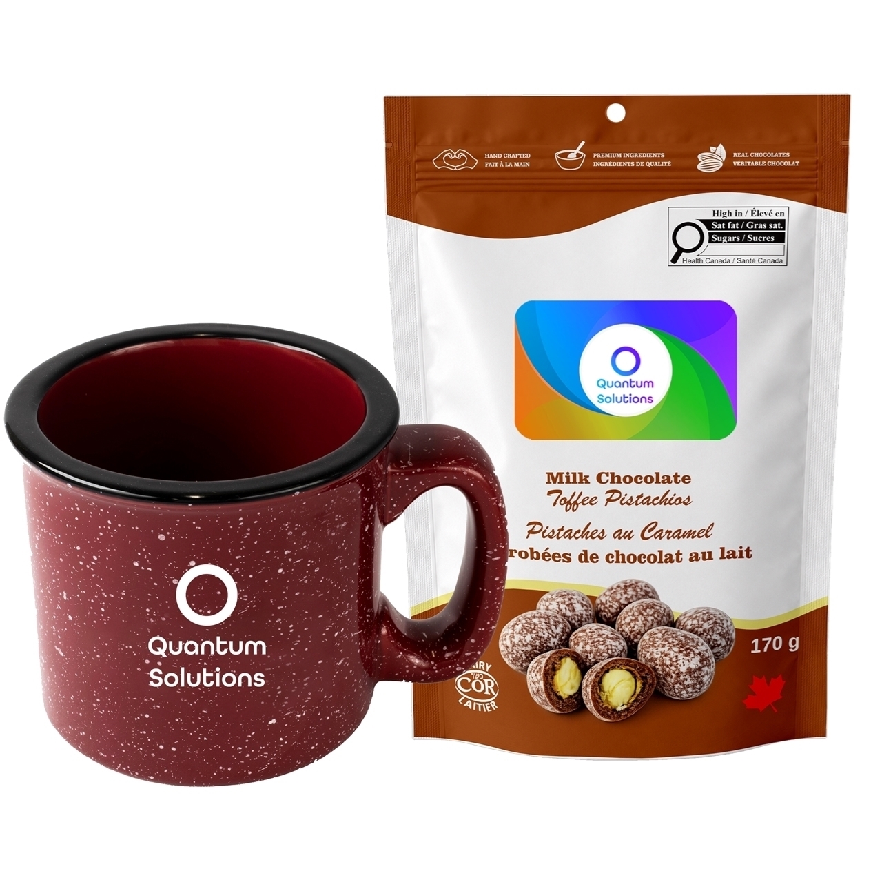 Picture of Camper 15oz Ceramic Mug with Milk Chocolate Toffee Pistachios