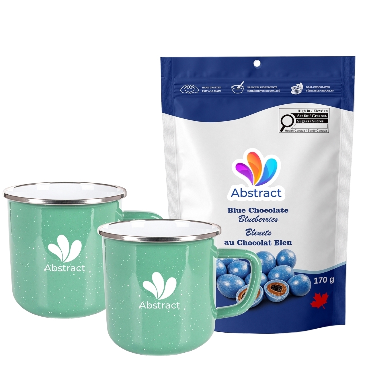 Picture of Happy Camper 18oz | Set of 2 with Blue Chocolate Blueberries