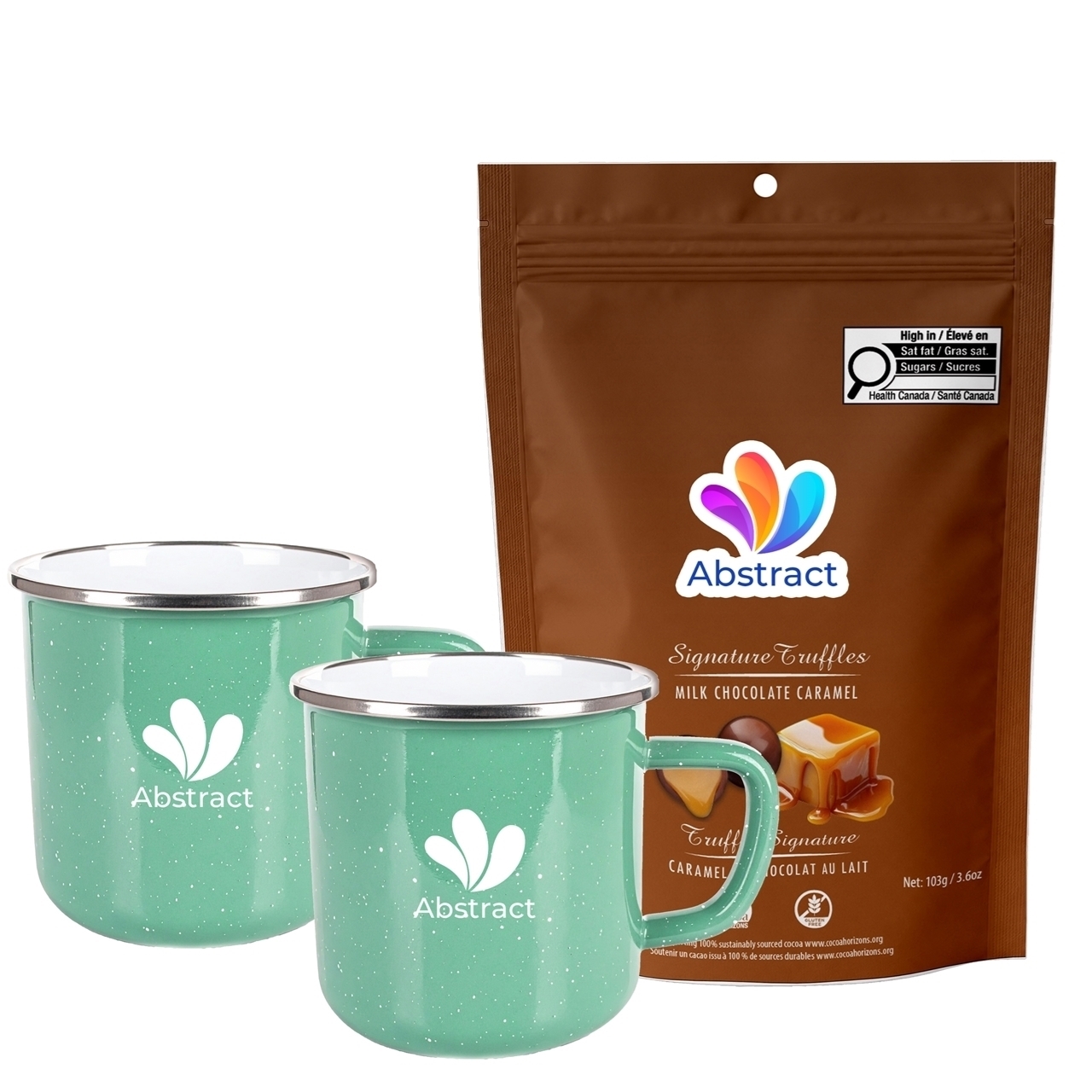 Picture of Happy Camper 18oz | Set of 2 with Milk Chocolate Caramel Signature Truffles